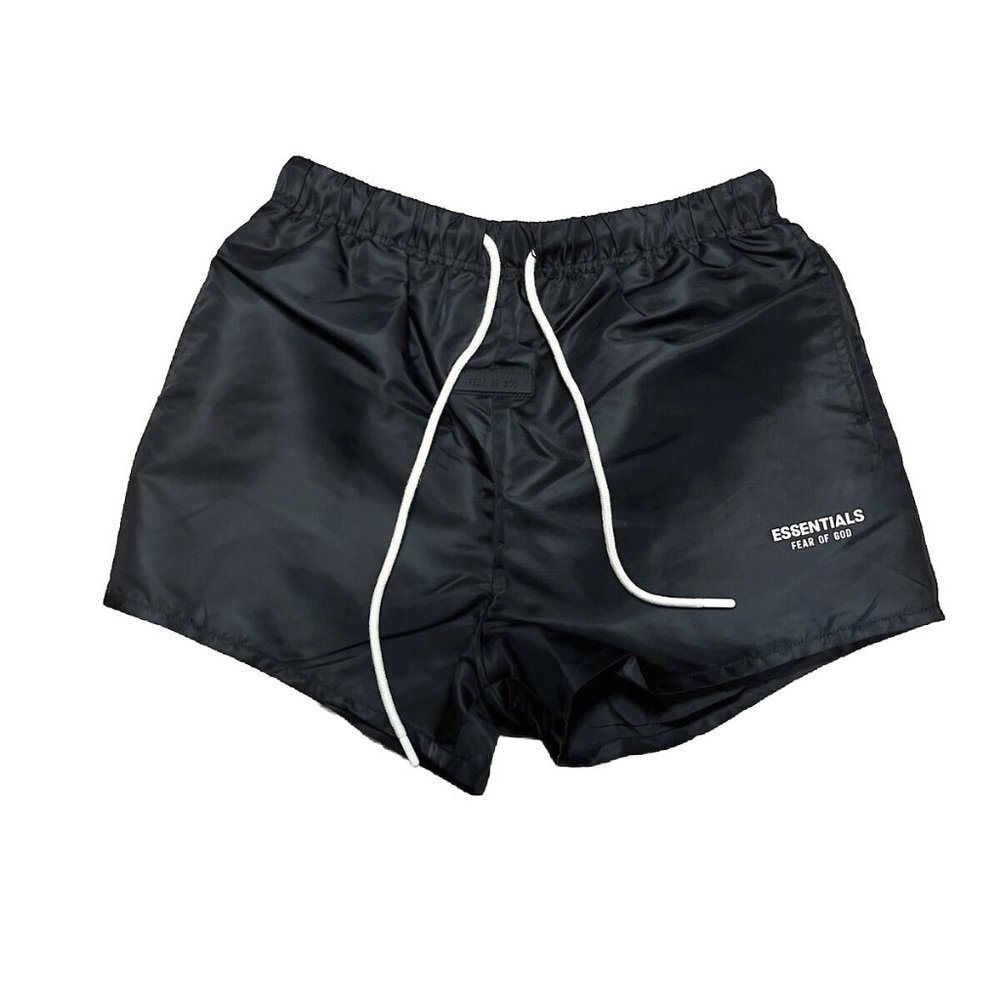 Fear of God Essentials Jet Black Running Shorts - Size S